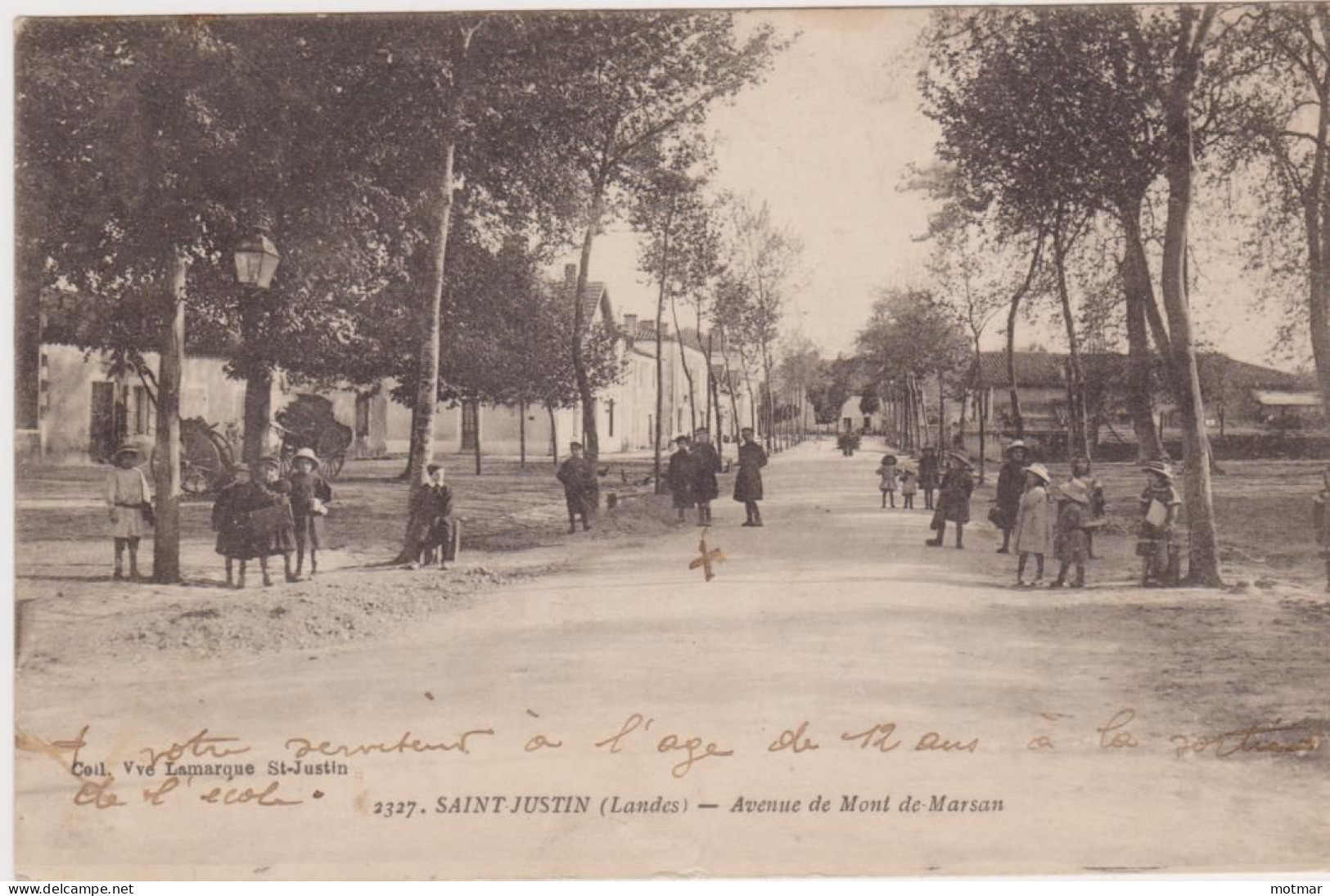 Saint-Justin, Avenue De Mont-de-Marsan - Nombreux Enfants - Otros & Sin Clasificación