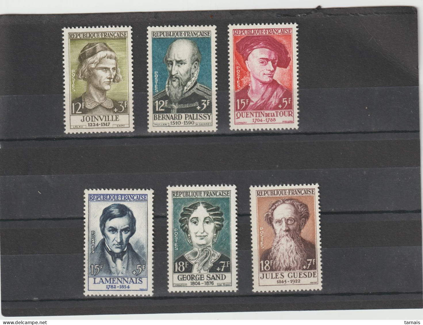 1957 N°1108 à 1113  Célébrités Série Guesde NEUFS SANS GOMME - Unused Stamps