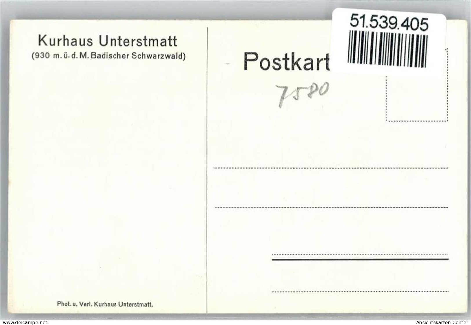 51539405 - Unterstmatt - Other & Unclassified