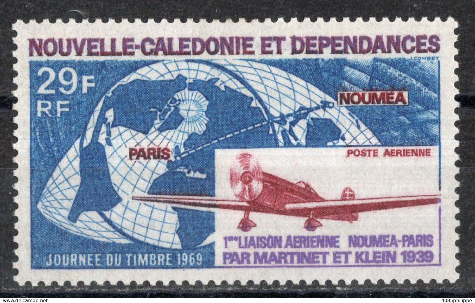 Nvelle CALEDONIE Timbre-Poste Aérienne N°102* Neuf Charnière TB Cote : 6€50 - Nuevos