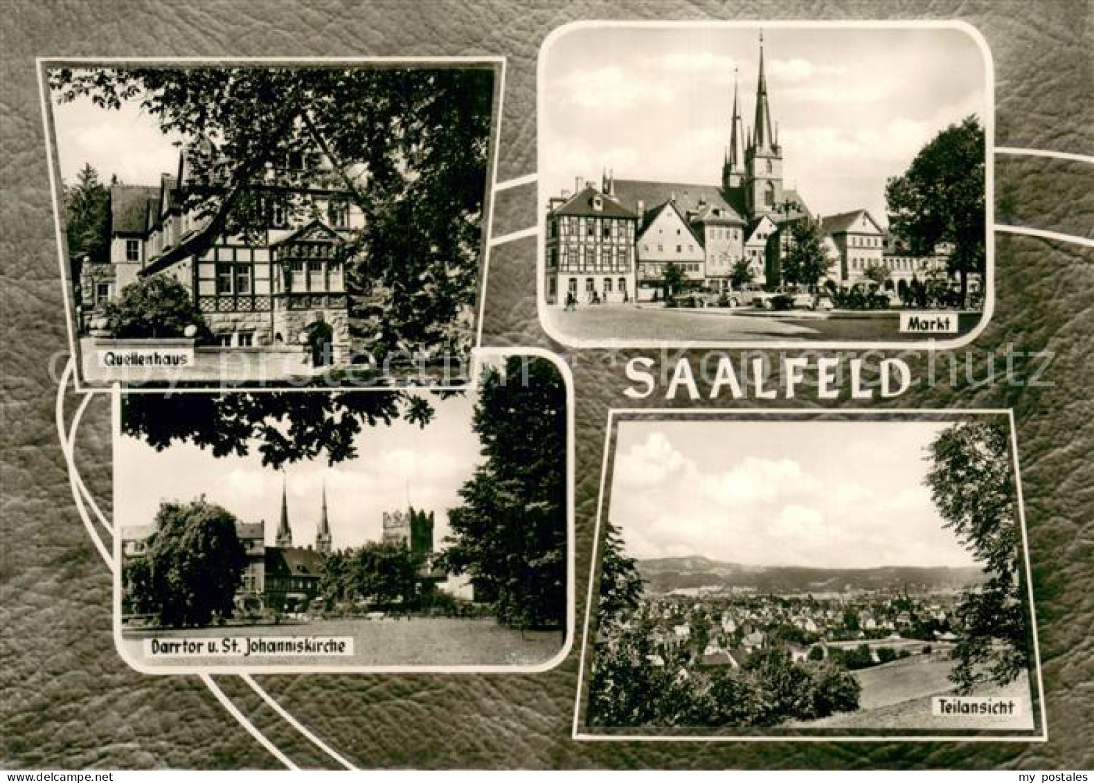 73753623 Saalfeld Saale Quellenhaus Markt Darrtor Und St Johanniskirche Panorama - Saalfeld