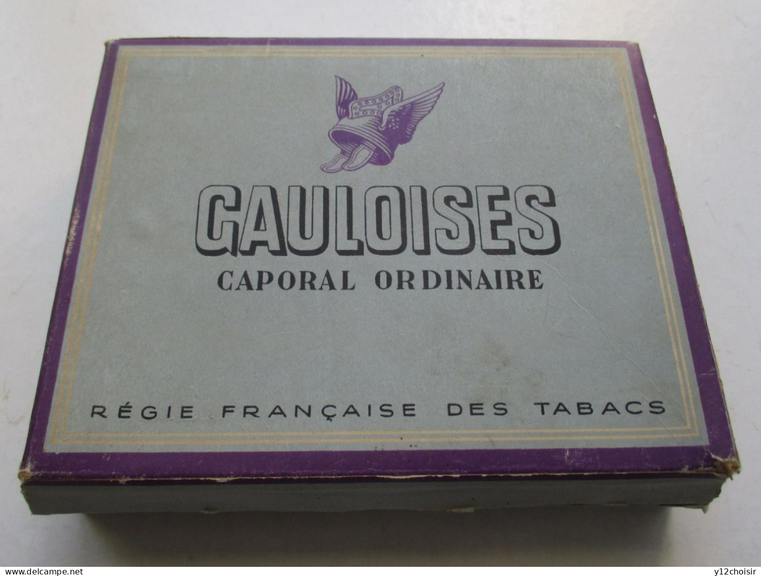 BOITE VIDE POUR 100 CIGARETTES GAULOISES CAPORAL ORDINAIRE REGIE FRANCAISE DES TABACS MANUFACTURES DE L ETAT - Porta Sigarette (vuoti)