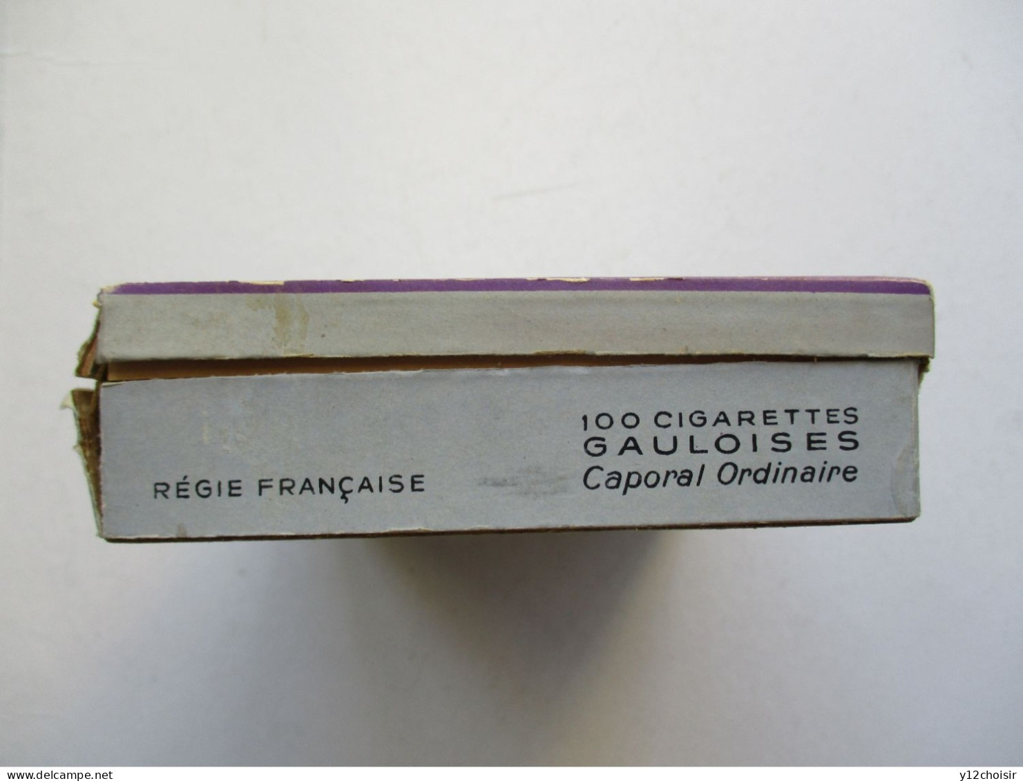 BOITE VIDE POUR 100 CIGARETTES GAULOISES CAPORAL ORDINAIRE REGIE FRANCAISE DES TABACS MANUFACTURES DE L ETAT - Sigarettenkokers (leeg)