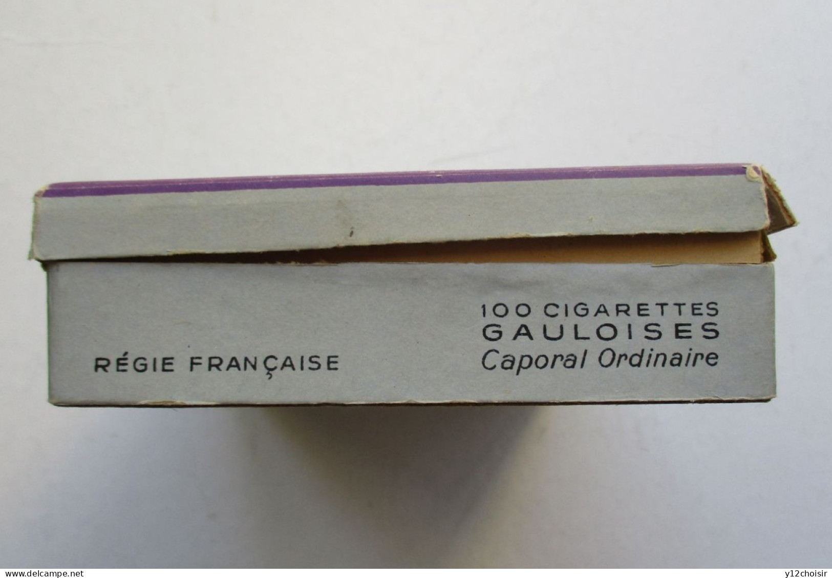 BOITE VIDE POUR 100 CIGARETTES GAULOISES CAPORAL ORDINAIRE REGIE FRANCAISE DES TABACS MANUFACTURES DE L ETAT