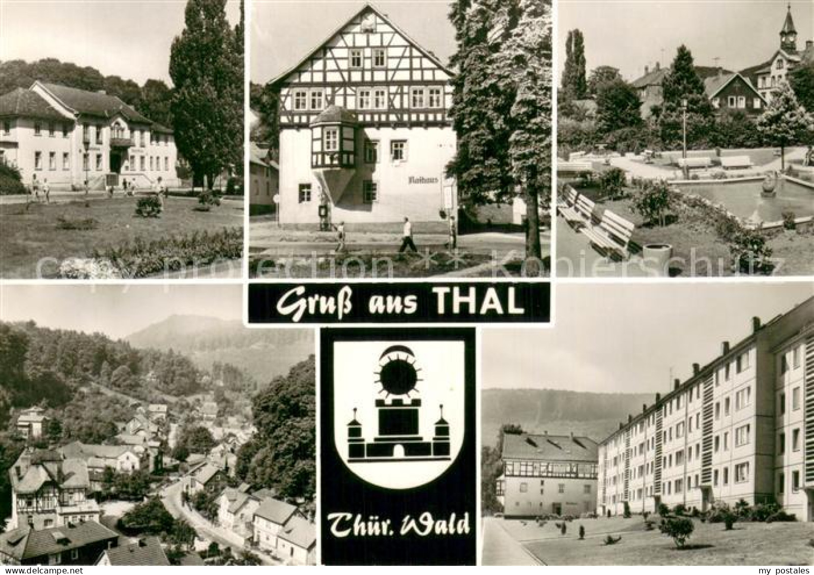 73753615 Thal Ruhla Bad Teilansichten Rathaus Schwimmbad Thal Ruhla Bad - Other & Unclassified