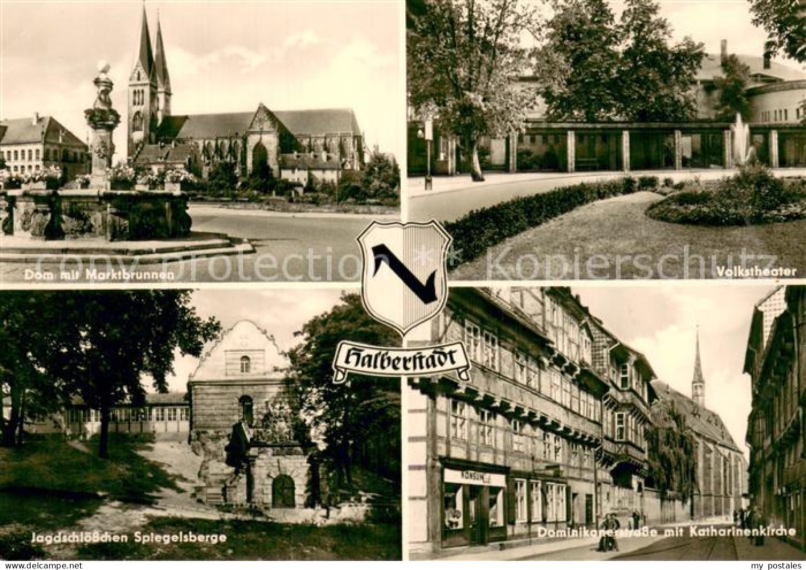 73753612 Halberstadt Dom Mit Marktbrunnen Volkstheater Jagdschloesschen Spiegels - Halberstadt