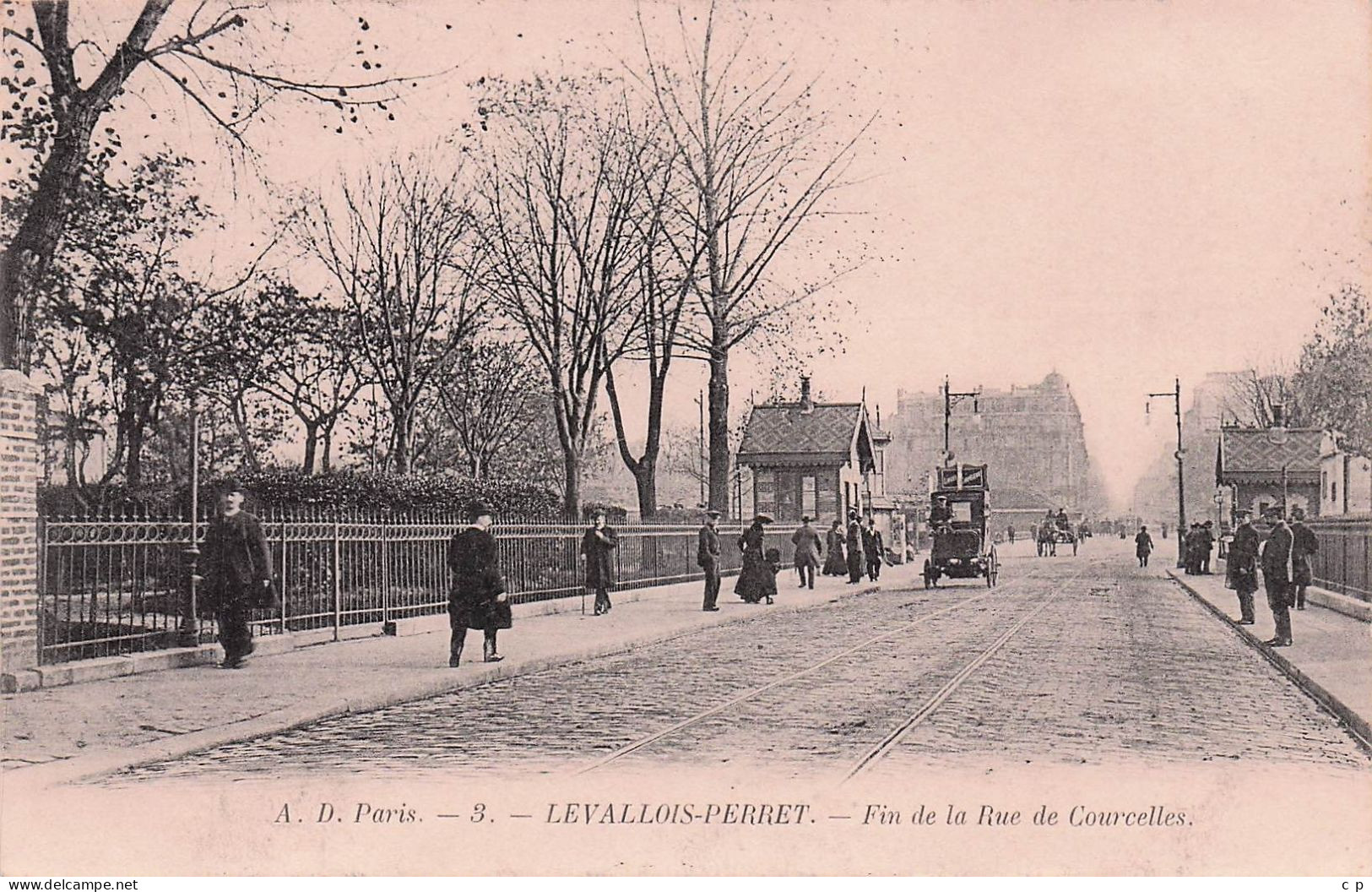 Levallois Perret -  Fin De La Rue De Courcelles  -  CPA °J - Levallois Perret