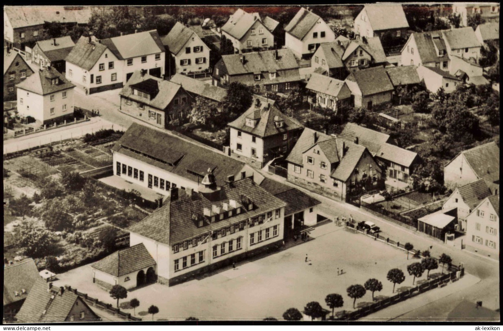 Ansichtskarte  Luftbilder / Überflugkarte Marktplatz BRD Westdeutschland 1961 - Ohne Zuordnung