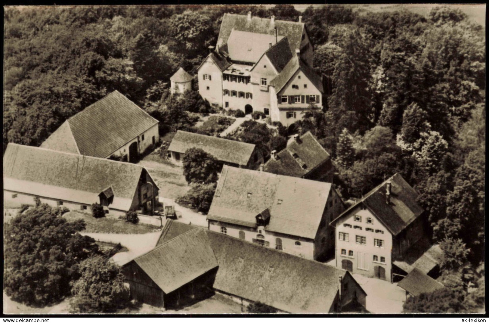 Ansichtskarte  Luftbilder / Überflugkarte Gutshaus BRD Westdeutschland 1961 - Ohne Zuordnung