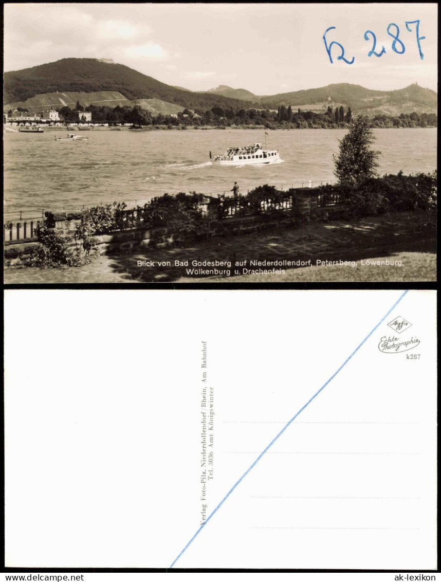 Ansichtskarte Bad Godesberg-Bonn Stadt Rheinschiff 1956 - Bonn