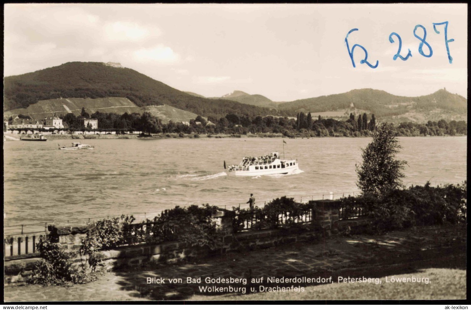 Ansichtskarte Bad Godesberg-Bonn Stadt Rheinschiff 1956 - Bonn