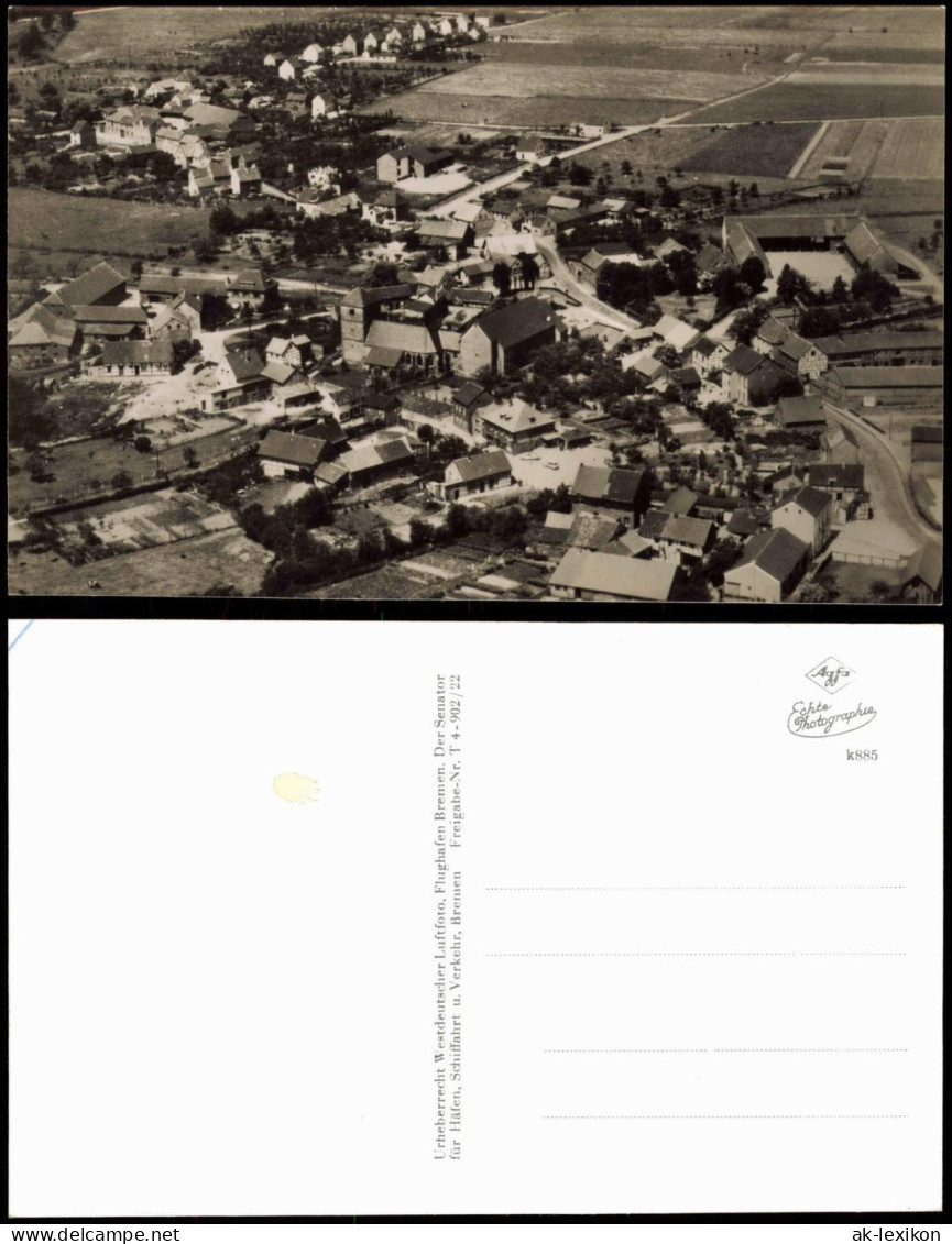 Luftbilder / Überflugkarte Kleinstadt Mit Kirche BRD Westdeutschland 1959 - Non Classés
