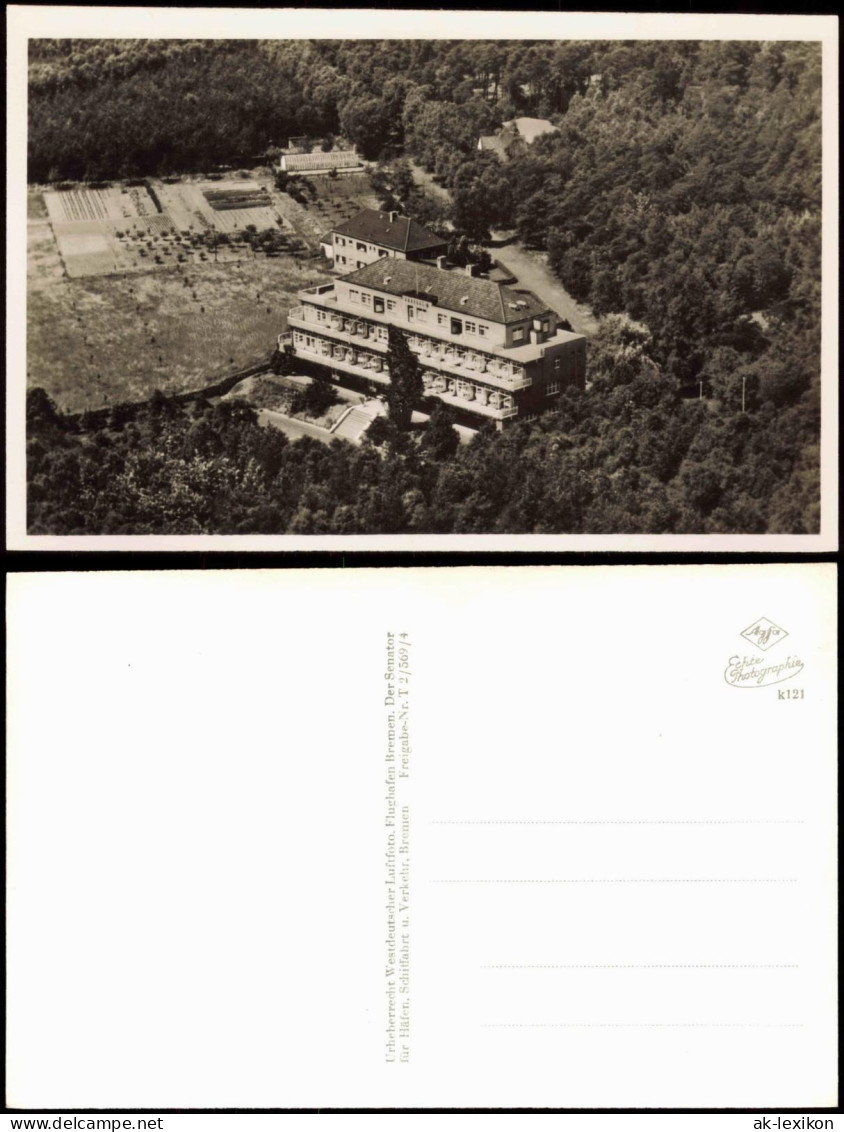 Ansichtskarte  Luftbilder / Überflugkarte Sanatirium Westdeutschland 1956 - Unclassified