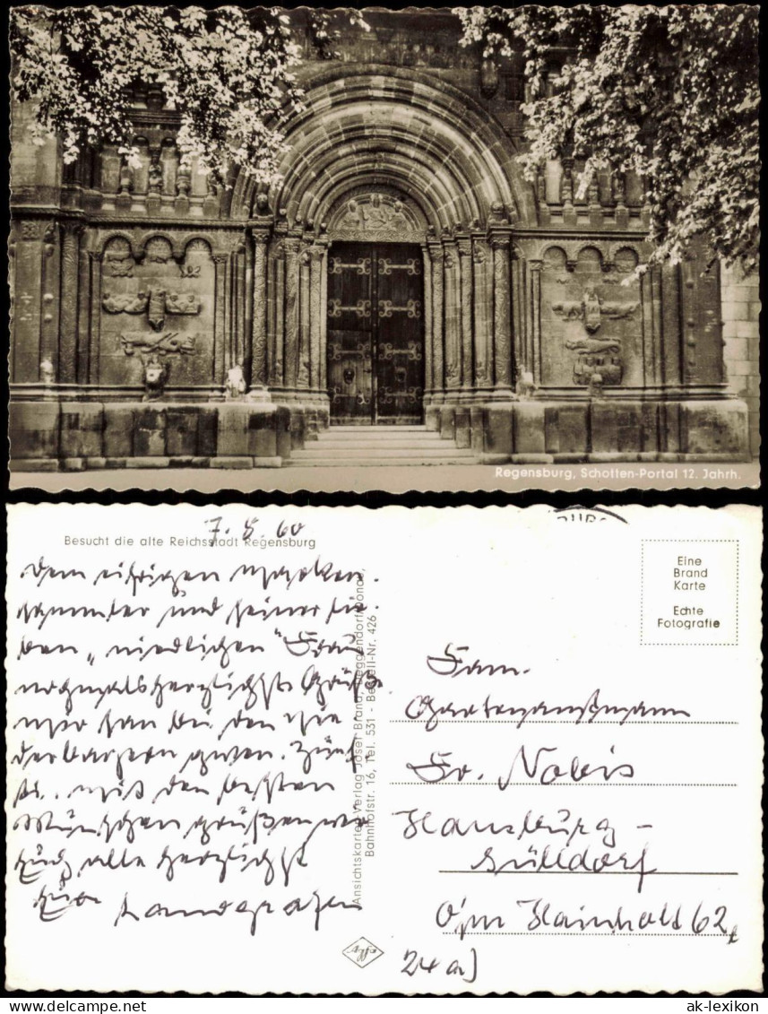 Ansichtskarte Regensburg Schotten-Portal 12. Jahrh. Dom 1960 - Regensburg