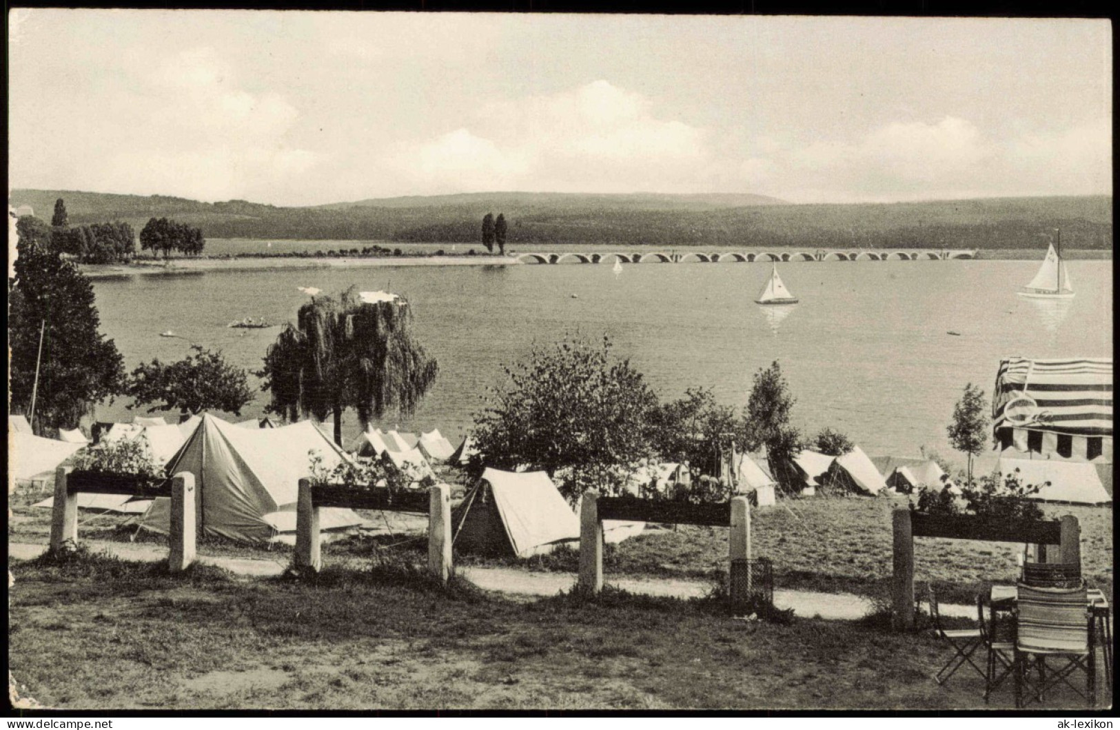 Ansichtskarte Günne Möhnesee - Stausee Strandbad Delecke Zeltplatz 1959 - Andere & Zonder Classificatie