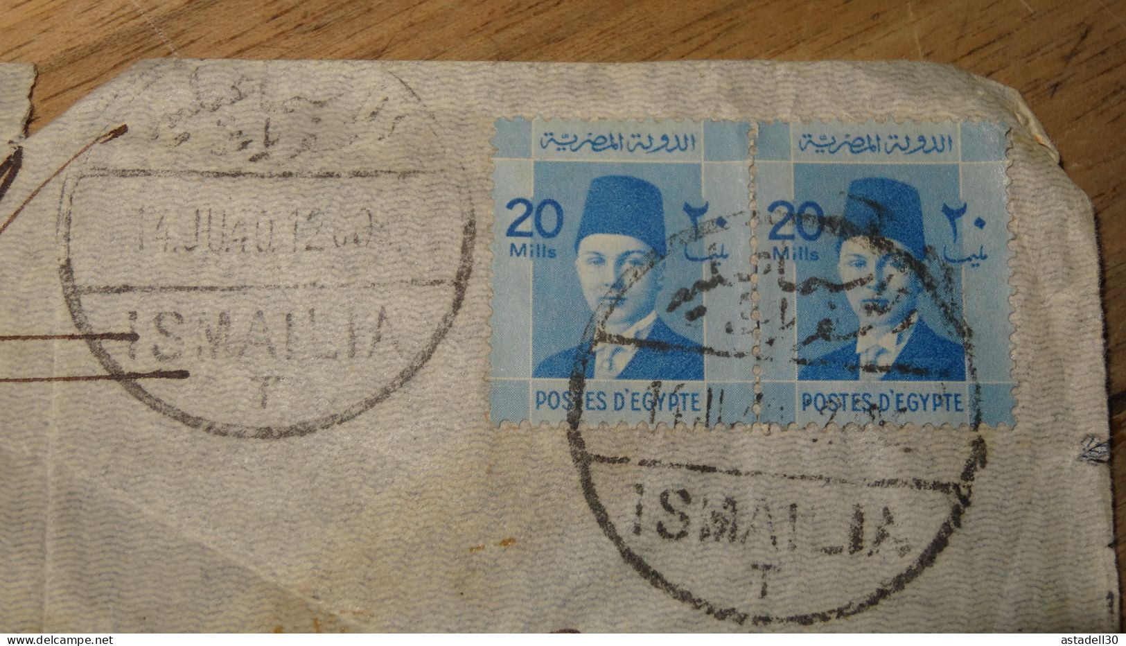 EGYPT Air Mail Cover - Censor 1940, Ismailia To France   ......... Boite1 ...... 240424-67 - Storia Postale