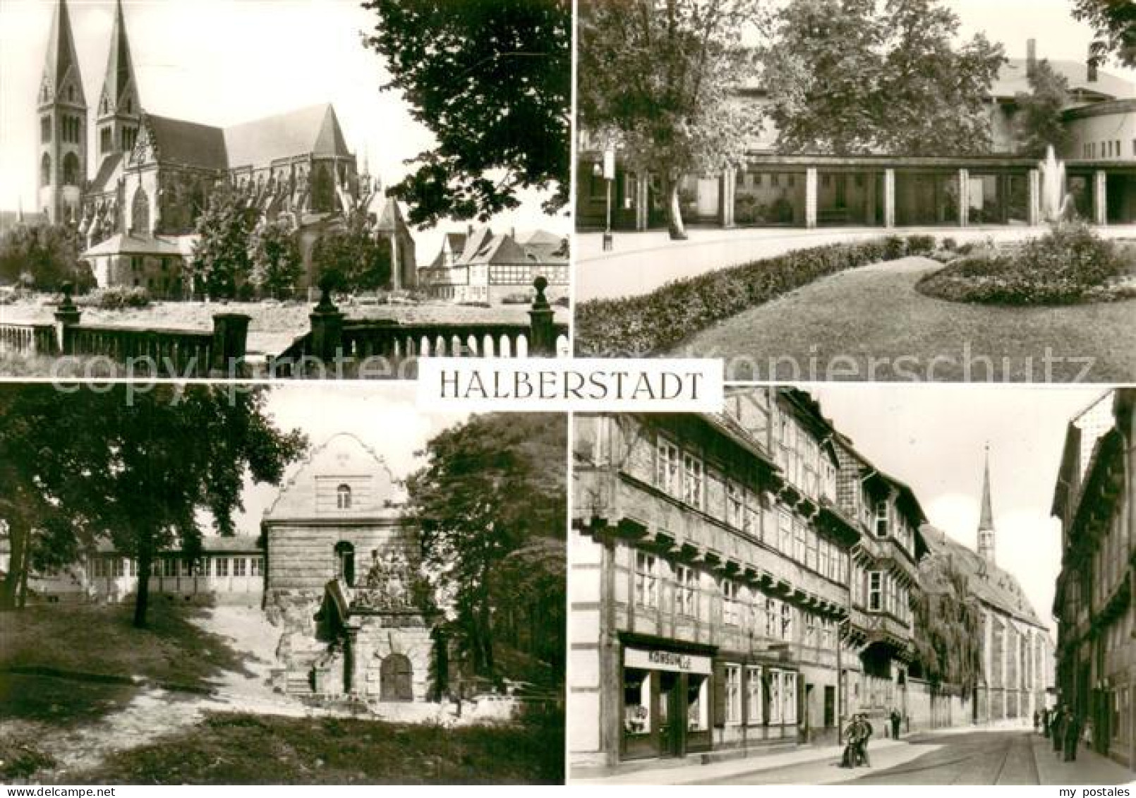 73753589 Halberstadt Dom Von Suedwesten Mit Gleimhaus Volkstheater Jagdschloessc - Halberstadt