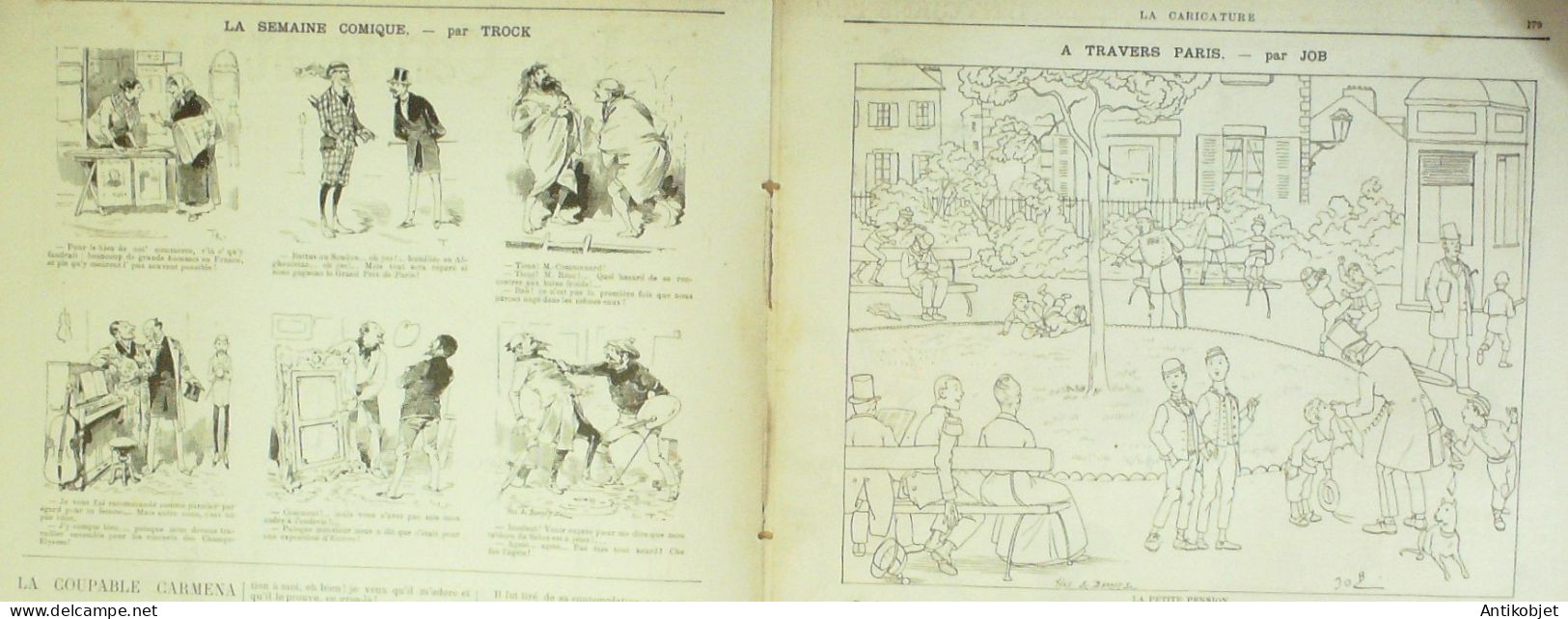 La Caricature 1885 N°284 Civils & Militaires Caran D'Ache Hygiène Trock Job - Magazines - Before 1900