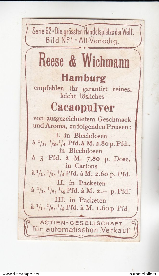 Actien Gesellschaft Die Grössten Handelsplätze Der Welt  Alt - Venedig   Serie  62 #1 Von 1900 - Stollwerck