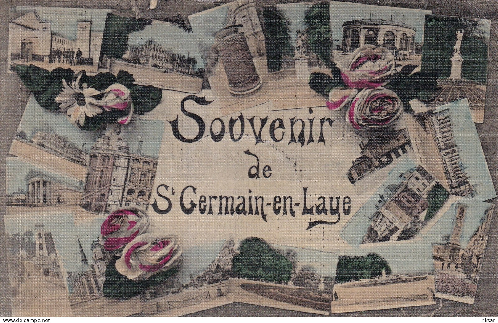 SAINT GERMAIN EN LAYE(CARTE EN COULEUR TOILEE) - St. Germain En Laye