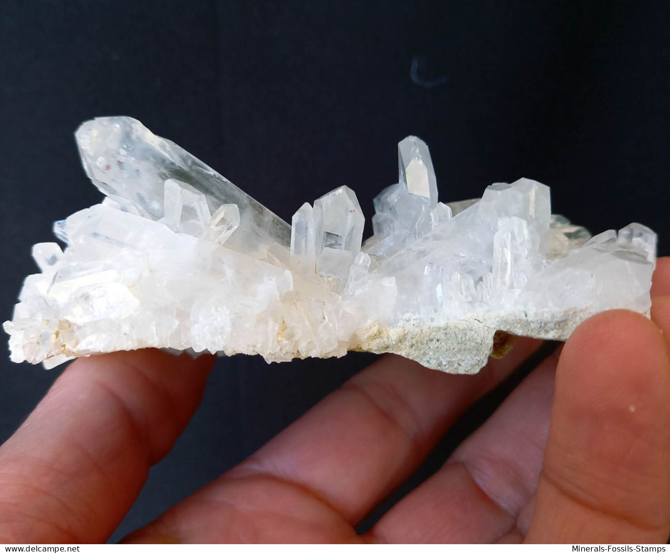 #A48 WUNDERSCHÖNE Tafelförmige Quarzkristalle (Aiguille De Talèfre, Mont Blanc, Aosta, Italien) - Minéraux