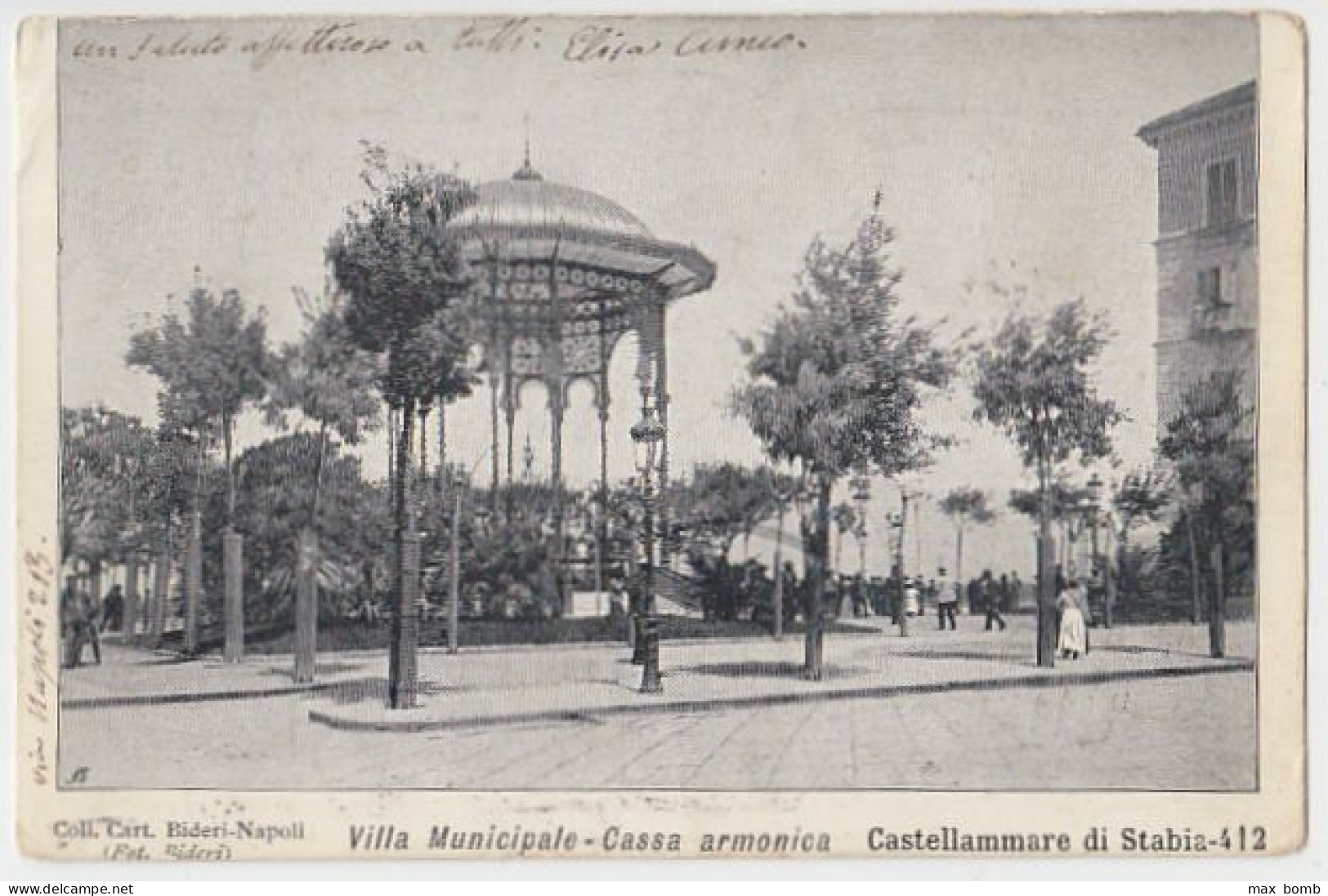 1903 CASTELLAMMARE DI STABIA 1  CASSA ARMONICA Napoli - Castellammare Di Stabia