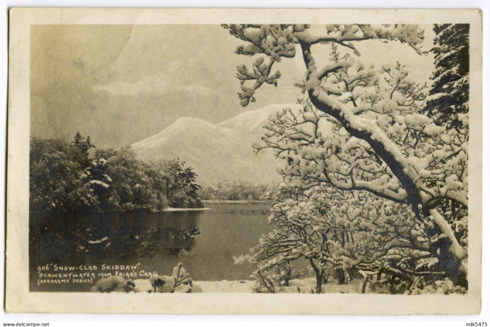 SNOW CLAD SKIDDAW, DERWENTWATER FROM FRIAR'S CRAG (ABRAHAMS SERIES) / ORMSKIRK, BANK HOUSE (SINGLETON) - Otros & Sin Clasificación