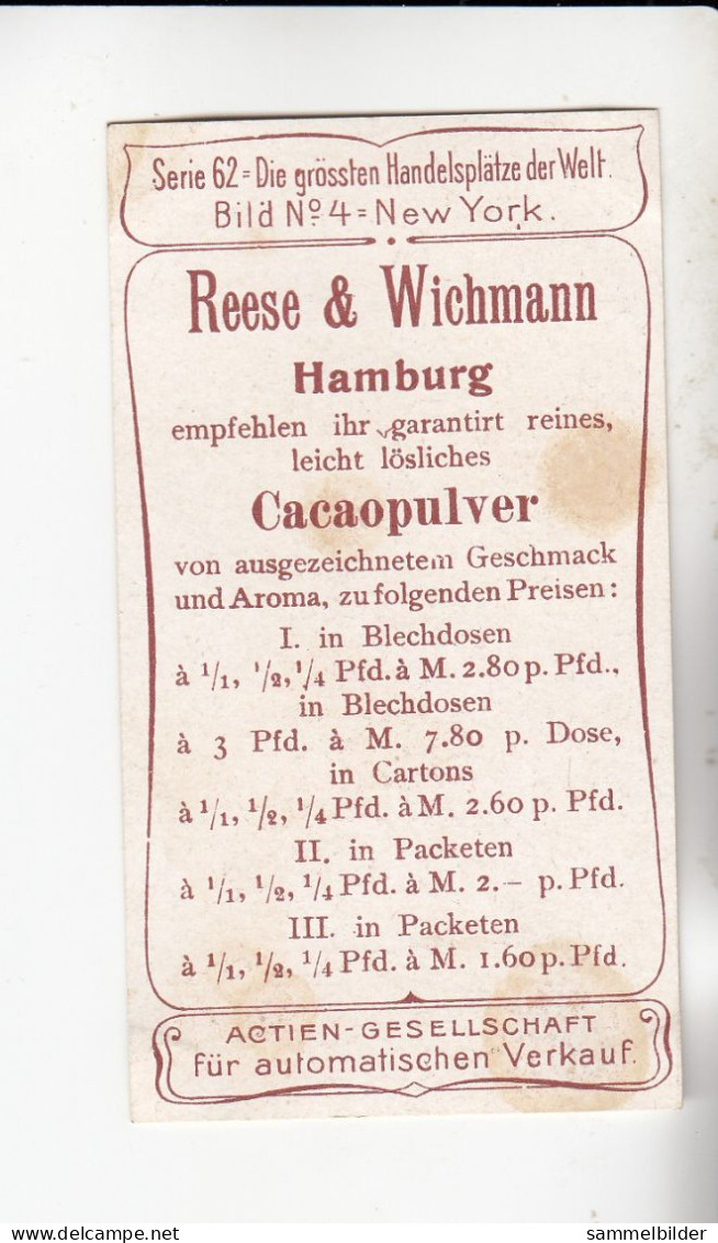 Actien Gesellschaft Die Grössten Handelsplätze Der Welt  New York     Serie  62 #4 Von 1900 - Stollwerck