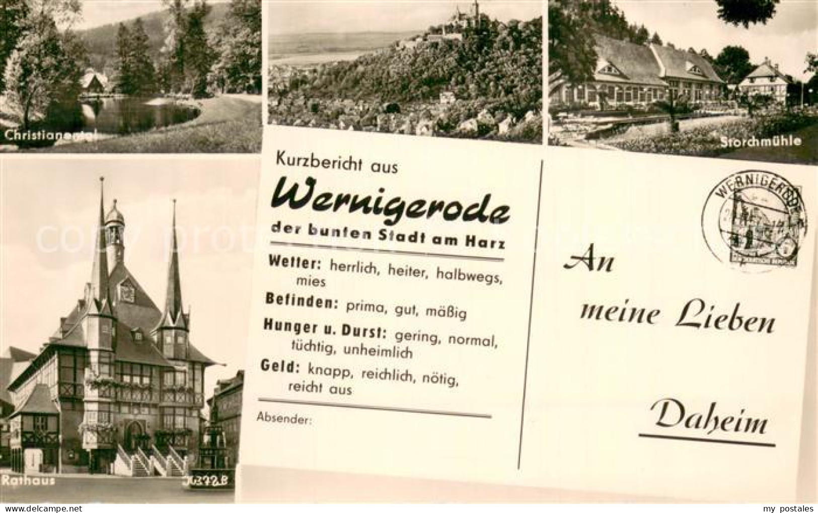 73753482 Wernigerode Harz Christianental Storchmuehle Rathaus Wernigerode Harz - Wernigerode