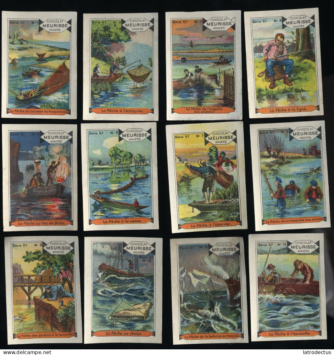 Meurisse - Ca 1930 - 57 - La Pêche, Fishing - Full Serie (colour Spot On No 7) - Andere & Zonder Classificatie