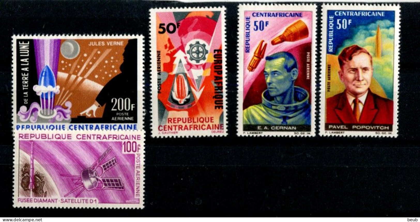 V - REP CENTRAFRICAINE - Année 1966  :  N° Y&T 64 à 78 + PA 38 à 45 -  (23 Timbres  Tous NSC **) - Central African Republic