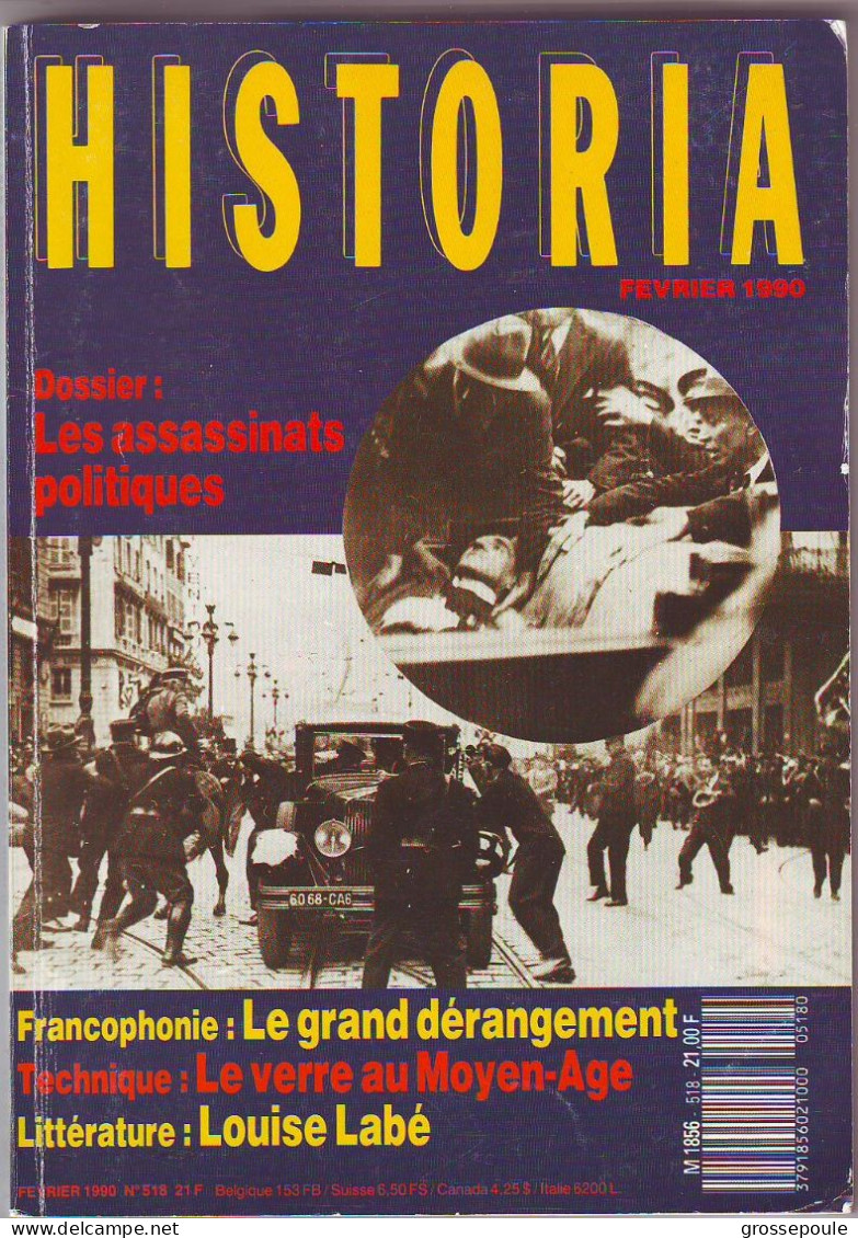 HISTORIA - FEVRIER 1990 - Les Assassinats Politiques - Histoire