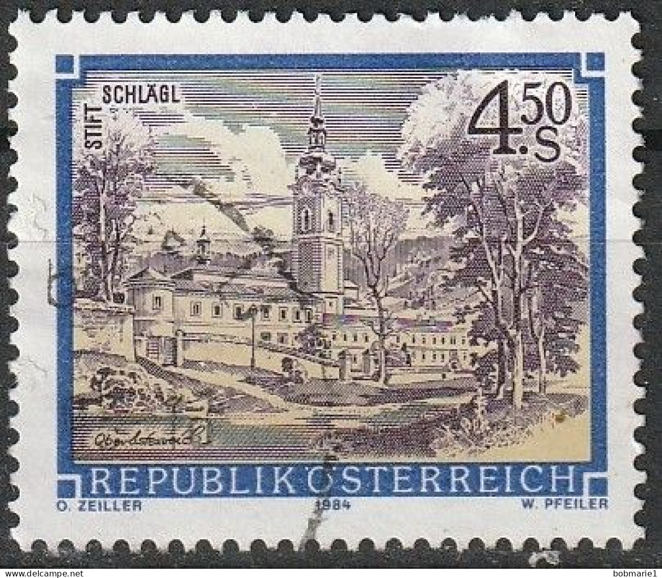 Série Abbayes Et Monastères, Timbre Autriche Oblitéré "Tift Schlagl" 1984 N° 1607 - Used Stamps