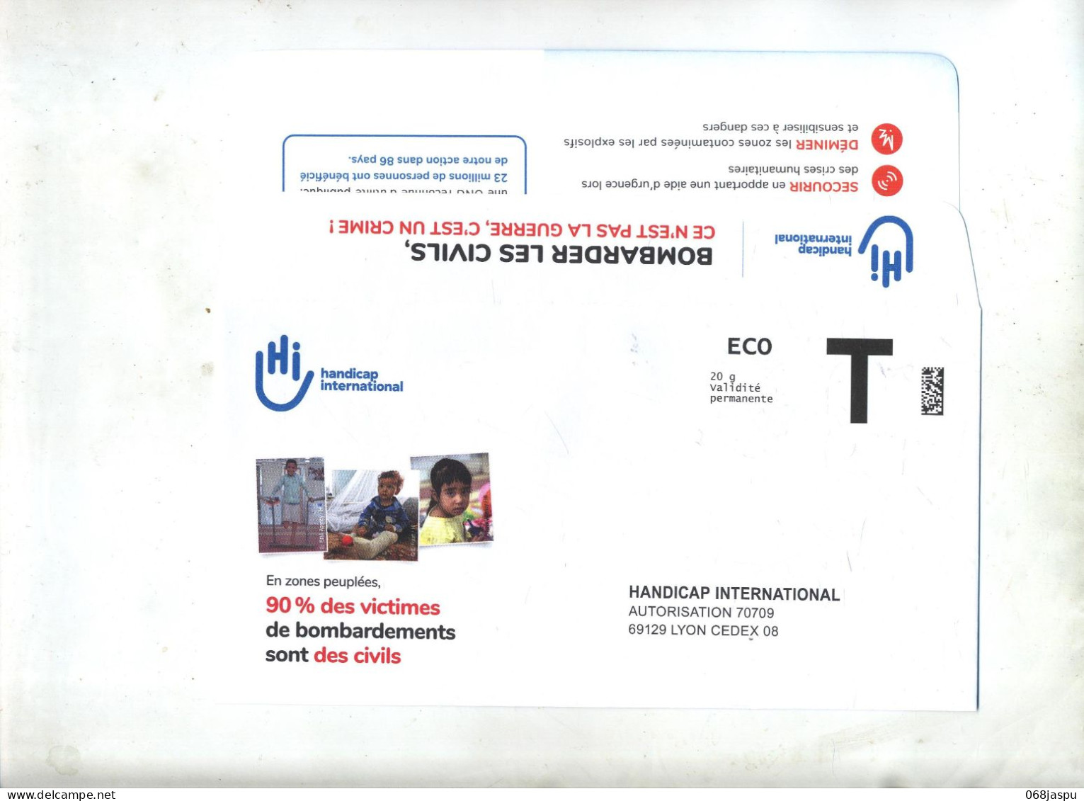 Enveloppe Reponse T Handicap International - Cartes/Enveloppes Réponse T