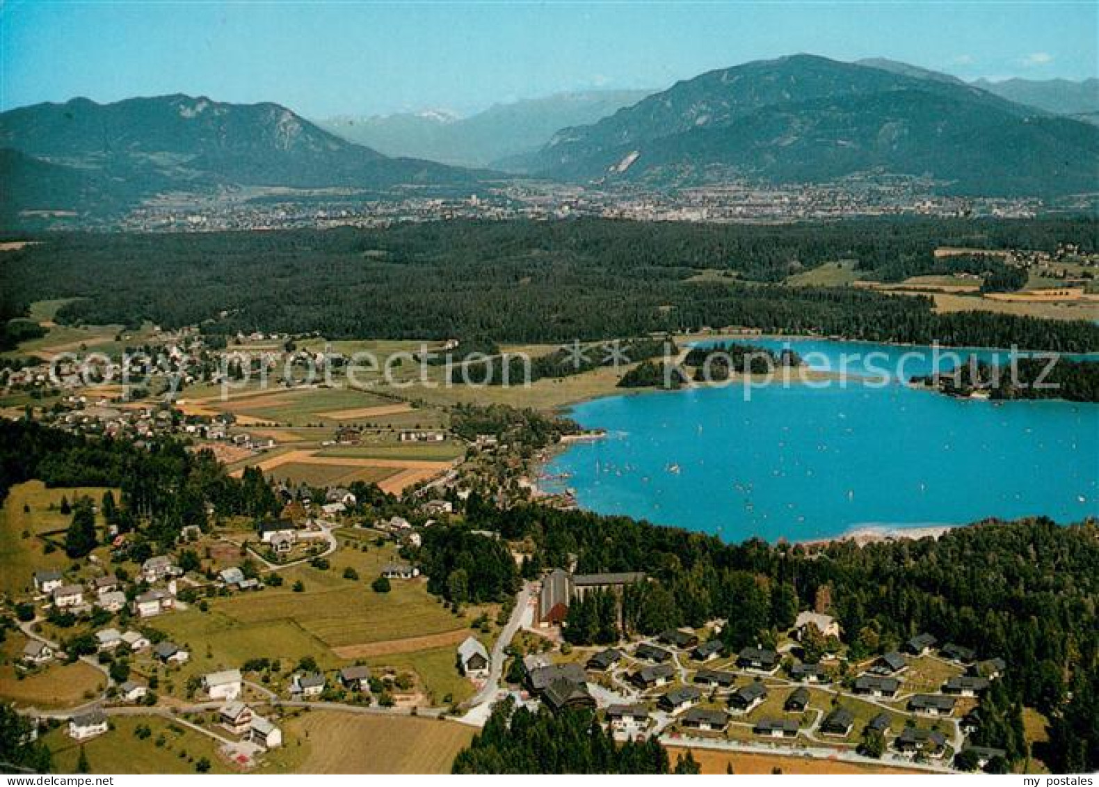 73753410 Faak Am See Finkenstein Fliegeraufnahme Mit Hoteldorf Schoenleitn Faak  - Andere & Zonder Classificatie