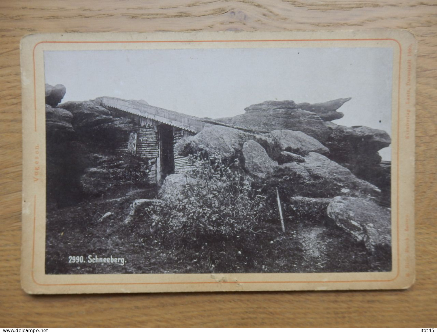 PHOTO SUR CARTON SCHNEEBERG 67  Maisons Du Schneeberg - Massif Des Vosges - Sonstige & Ohne Zuordnung