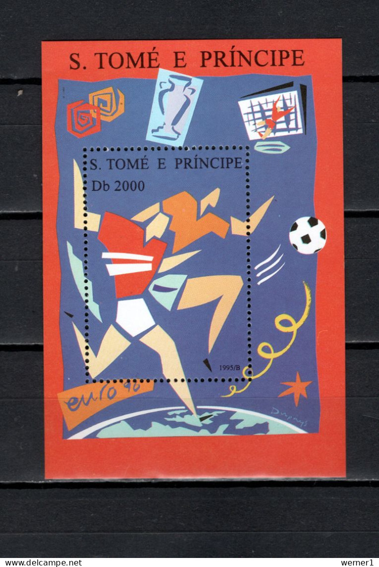 Sao Tome E Principe (St. Thomas & Prince) 1995 Football Soccer European Championship S/s MNH - Europei Di Calcio (UEFA)