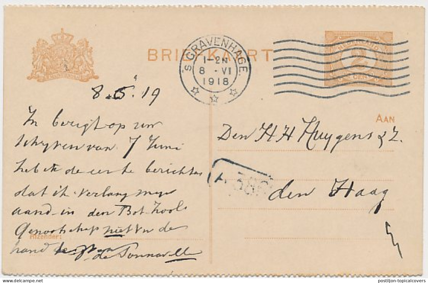 Briefkaart G. 88 B I Locaal Te S Gravenhage - Postal Stationery