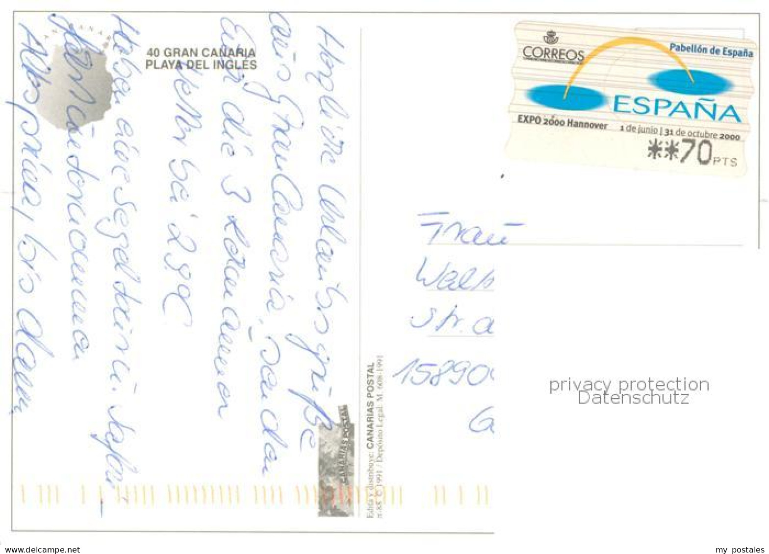 73753357 Playa Del Ingles Gran Canaria ES Fliegeraufnahme  - Sonstige & Ohne Zuordnung
