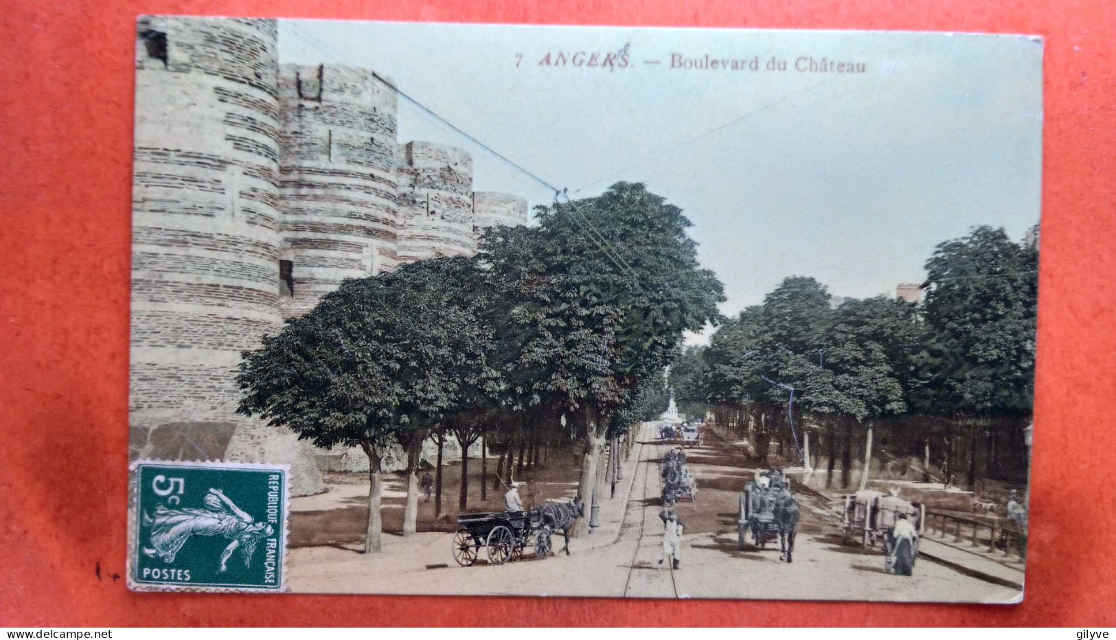 CPA Glacée.(49) Angers.  Boulevard Du Château.   Animation. (7A.n°209) - Angers