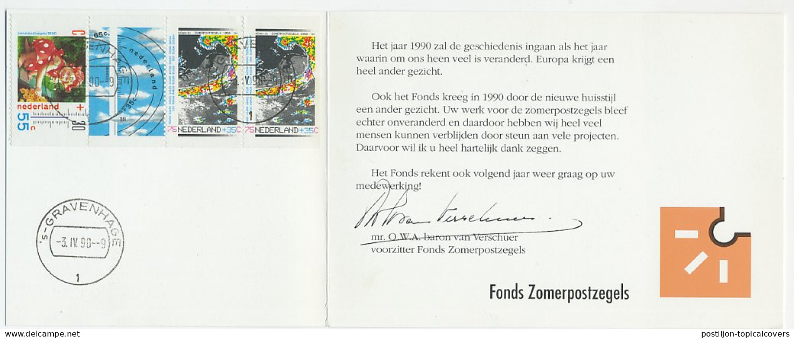 Zomerbedankkaart 1990 - Complete Serie Bijgeplakt - FDC - Sin Clasificación