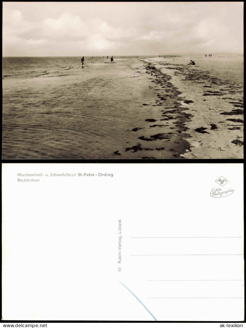 Ansichtskarte St. Peter-Ording Strandleben - Fotokarte 1961 - Andere & Zonder Classificatie