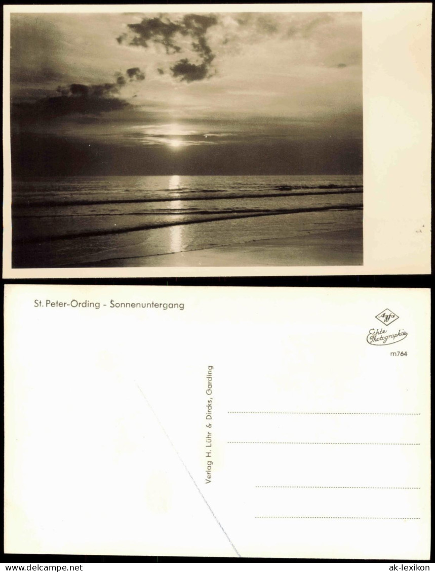 Ansichtskarte St. Peter-Ording Sonnenuntergang - Stimmungsbild 1959 - Andere & Zonder Classificatie