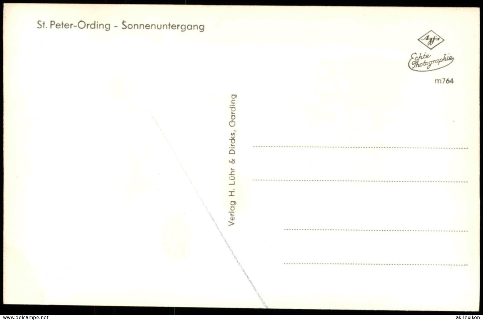 Ansichtskarte St. Peter-Ording Sonnenuntergang - Stimmungsbild 1959 - Autres & Non Classés