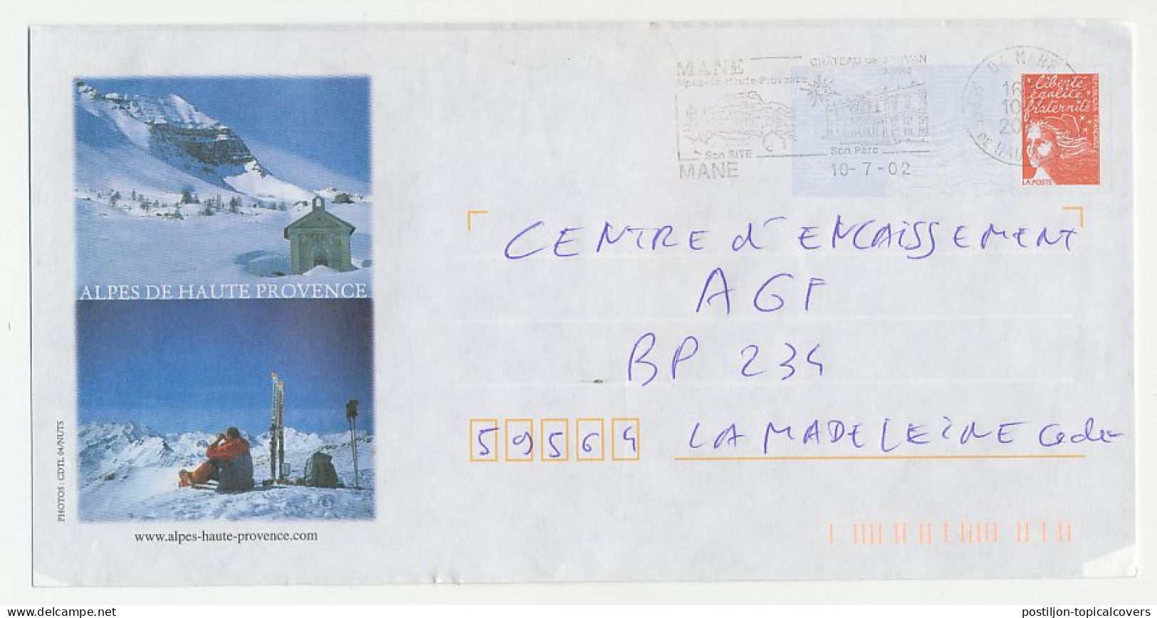 Postal Stationery / PAP France 2002 Skiing - Winter (Other)