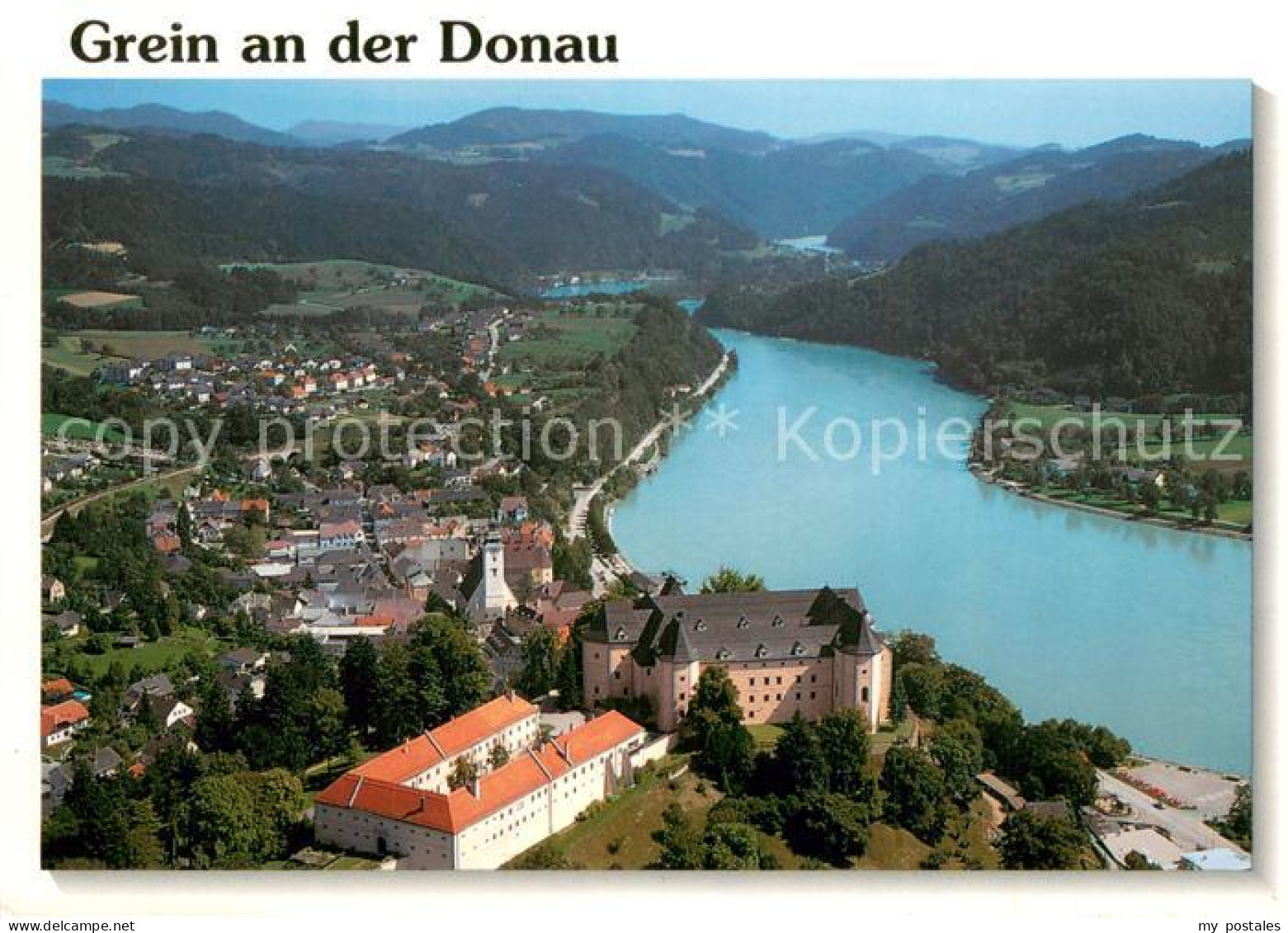 73753343 Grein Donau Oberoesterreich Fliegeraufnahme Mit Schloss Greinburg Grein - Other & Unclassified