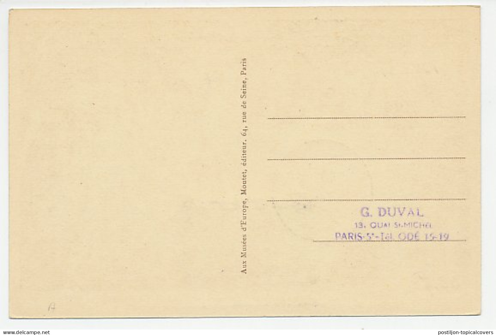 Maximum Card France 1956 Botticelli - Cathedral Reims - Palace Florence  - Autres & Non Classés
