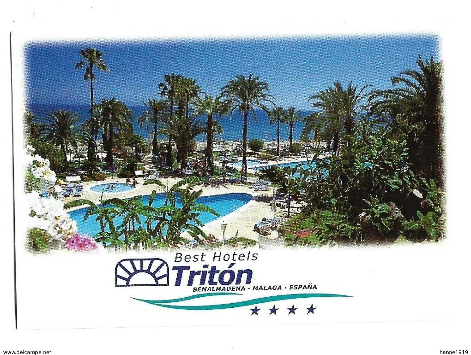 Benalmadena Costa Hotel Triton Etiquette Visitekaartje Htje - Visiting Cards