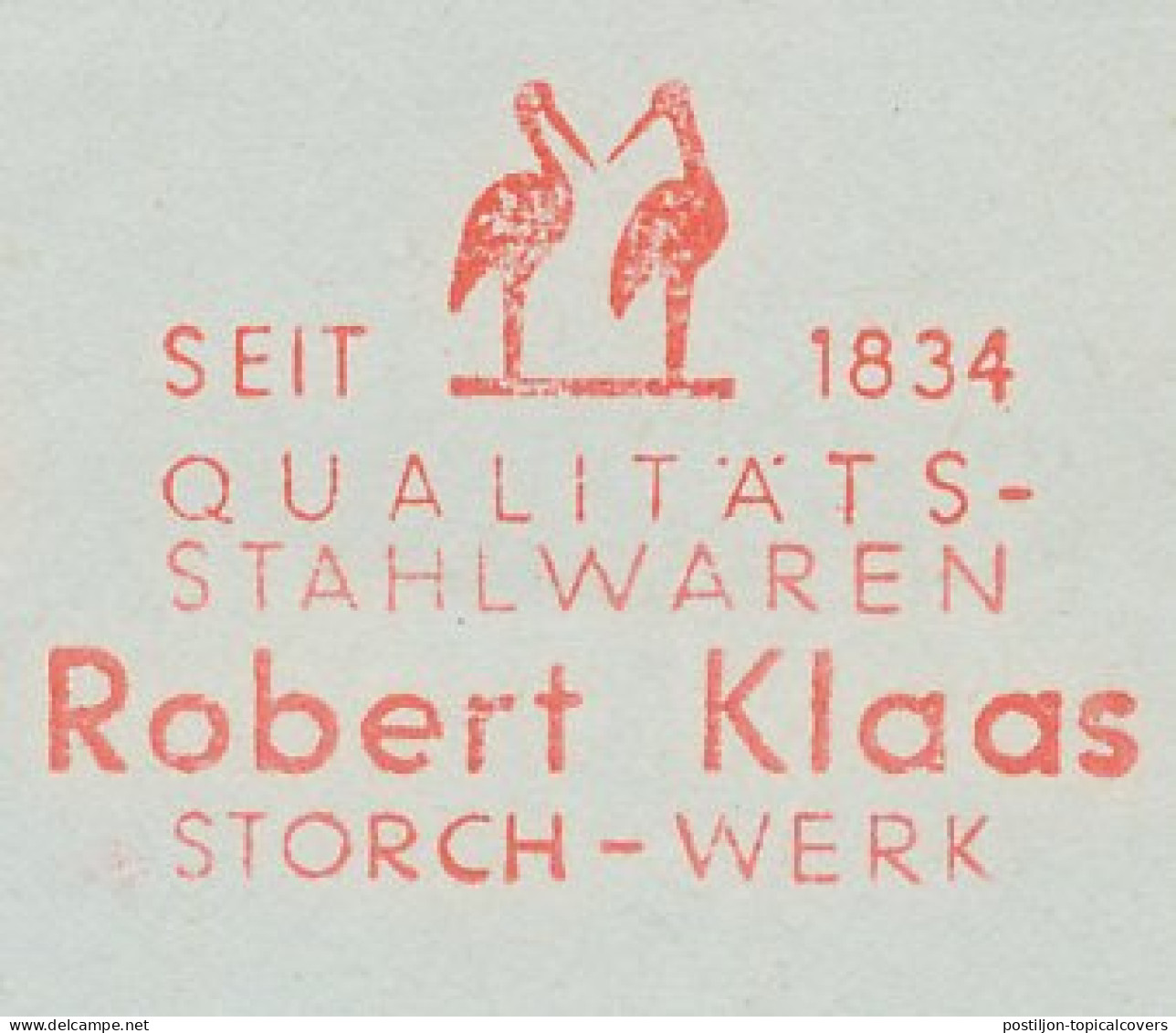 Meter Cut Germany 1971 Bird - Stork - Andere & Zonder Classificatie