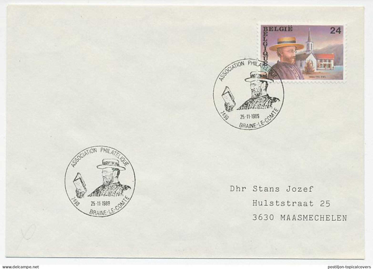 Cover / Postmark Belgium 1989 Father Damien - Missionary - Other & Unclassified